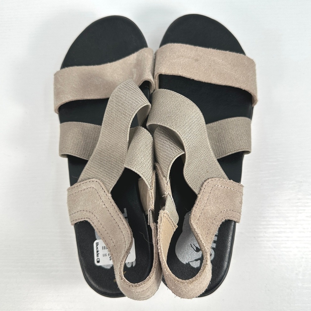 Sorel Womens Cameron Strappy Wedge Slingback Sandal 6.5 Beige Neutral‎ Nature